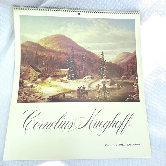 undefined Other - Vintage 1980 Cornelius Krieghoff Wall Calendar Coutts Hallmark Canadian Art Prin